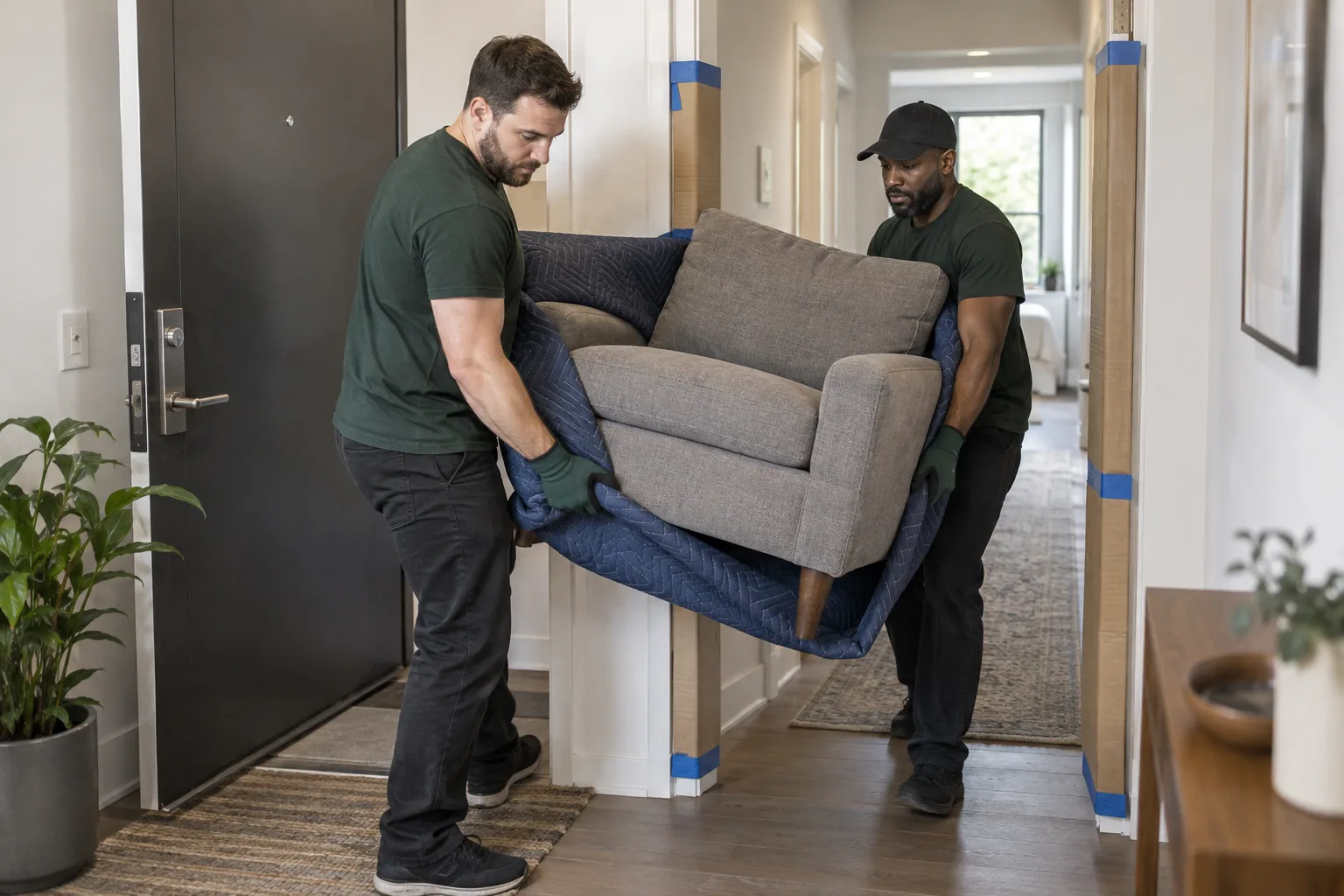 apartment furniture removal work in an apartment